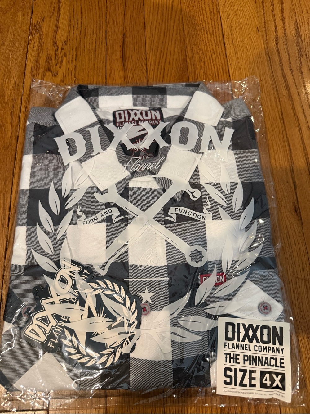 Dixxon Flannel Company The Pinnacle Black & White Buffalo Check Shirt - Size 4X